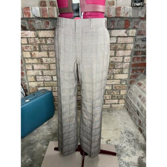 suit 3 piece plaid black brown red 1980s - Picture 5 of 16